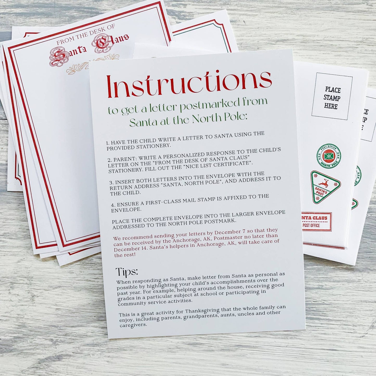 Santa Mail Kit - Christmas Writing Kit