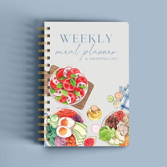 Weekly Meal Planner & Shopping List Notebook